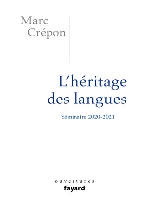 cover image of L'héritage des langues